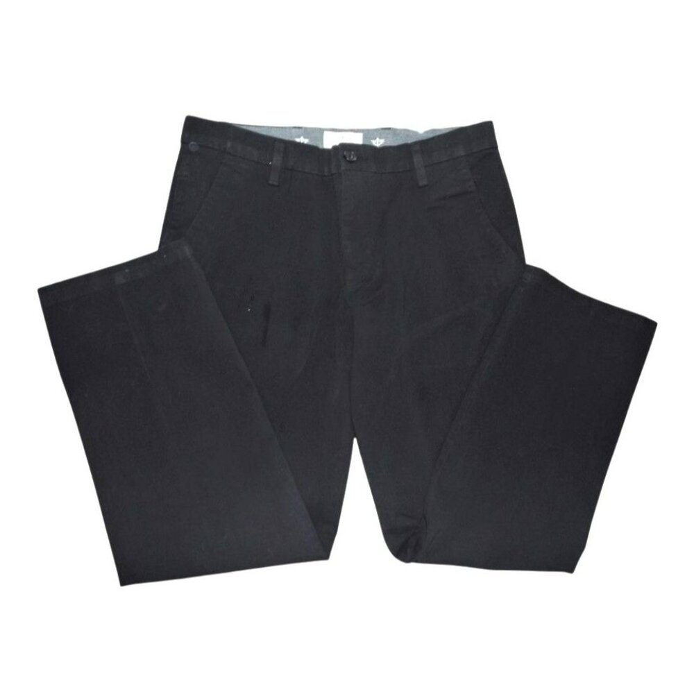 Dockers by Levi Strauss Mens Black Pants 34/30 Straight Fit Slacks    JH804